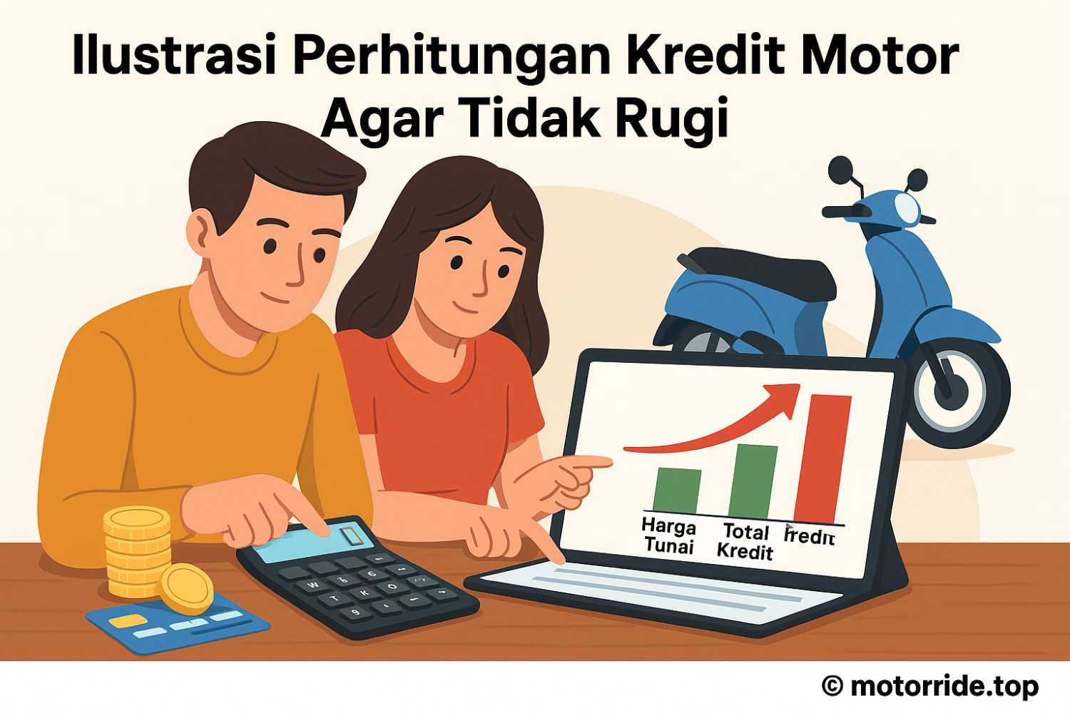 ilustrasi perhitungan kredit motor agar tidak rugi