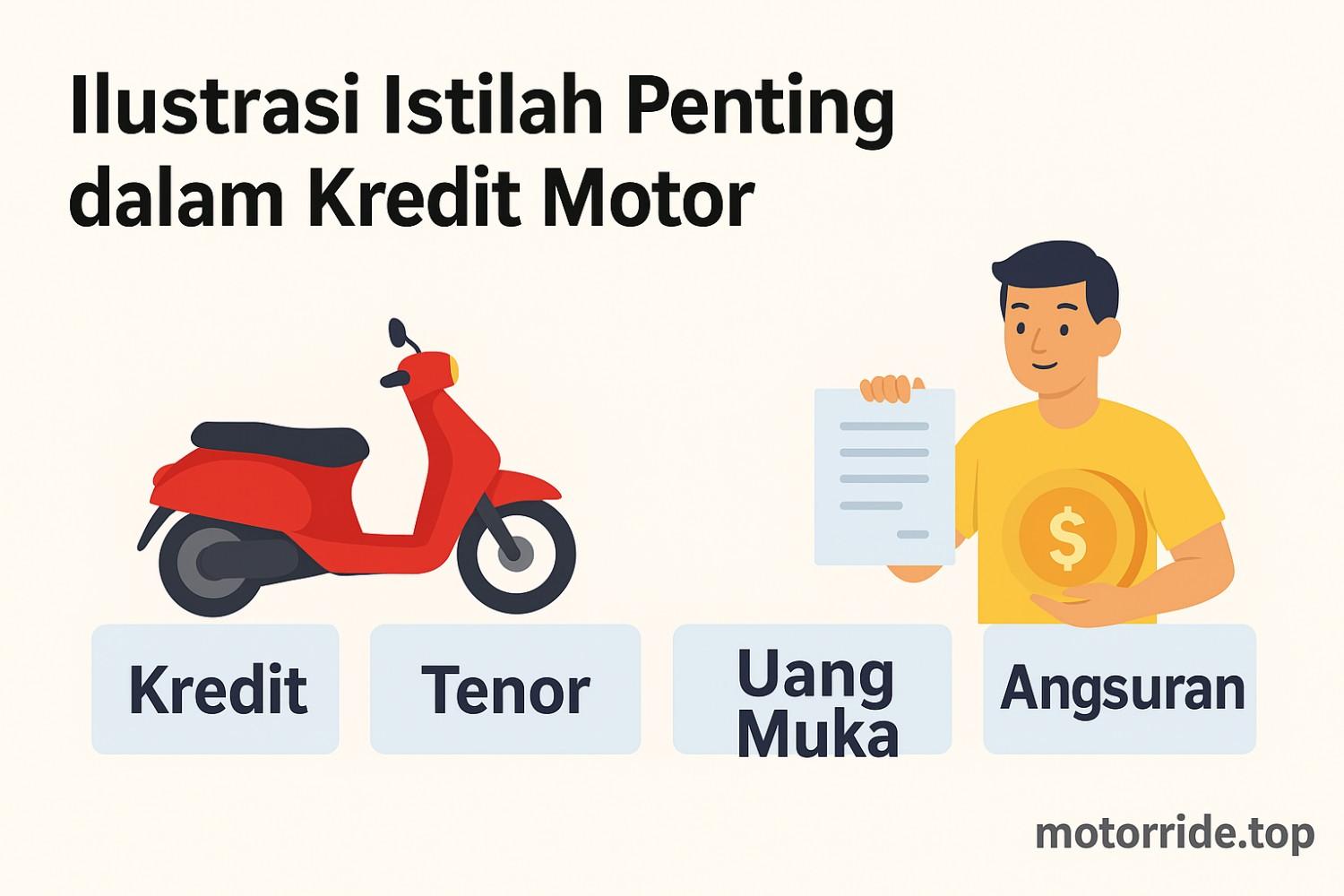 Ilustrasi istilah penting dalam kredit motor