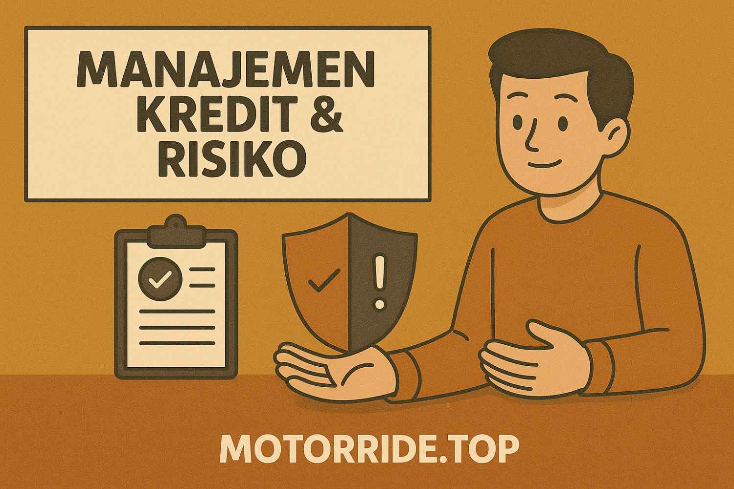 Ilustrasi pengelolaan kredit motor dengan bijak untuk menghindari risiko macet dan gagal bayar