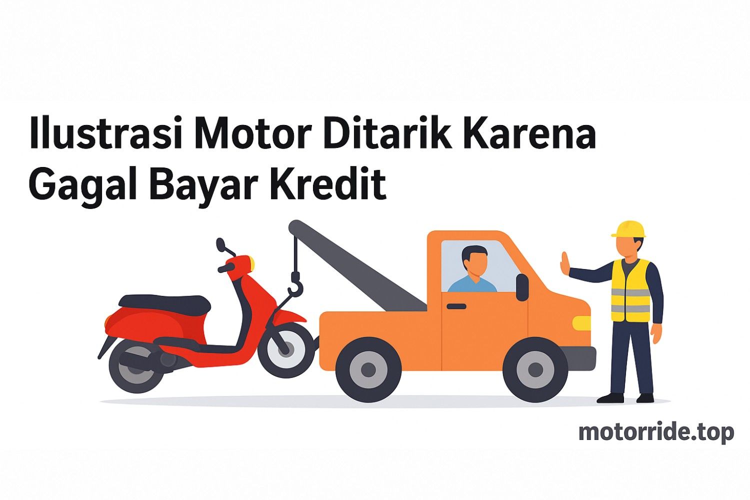 Ilustrasi motor ditarik karena gagal bayar kredit