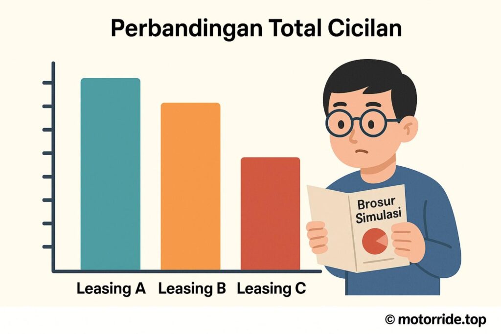 perbandingan simulasi kredit motor terbaik dari beberapa leasing